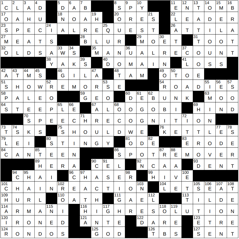 0209 25 NY Times Crossword 9 Feb 25 Sunday NYXCrossword