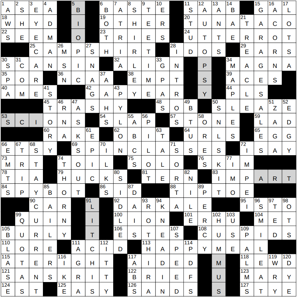 0406 25 NY Times Crossword 6 Apr 25 Sunday NYXCrossword
