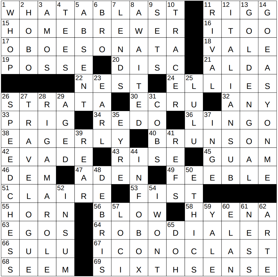 0712 25 NY Times Crossword 12 Jul 25 Saturday NYXCrossword