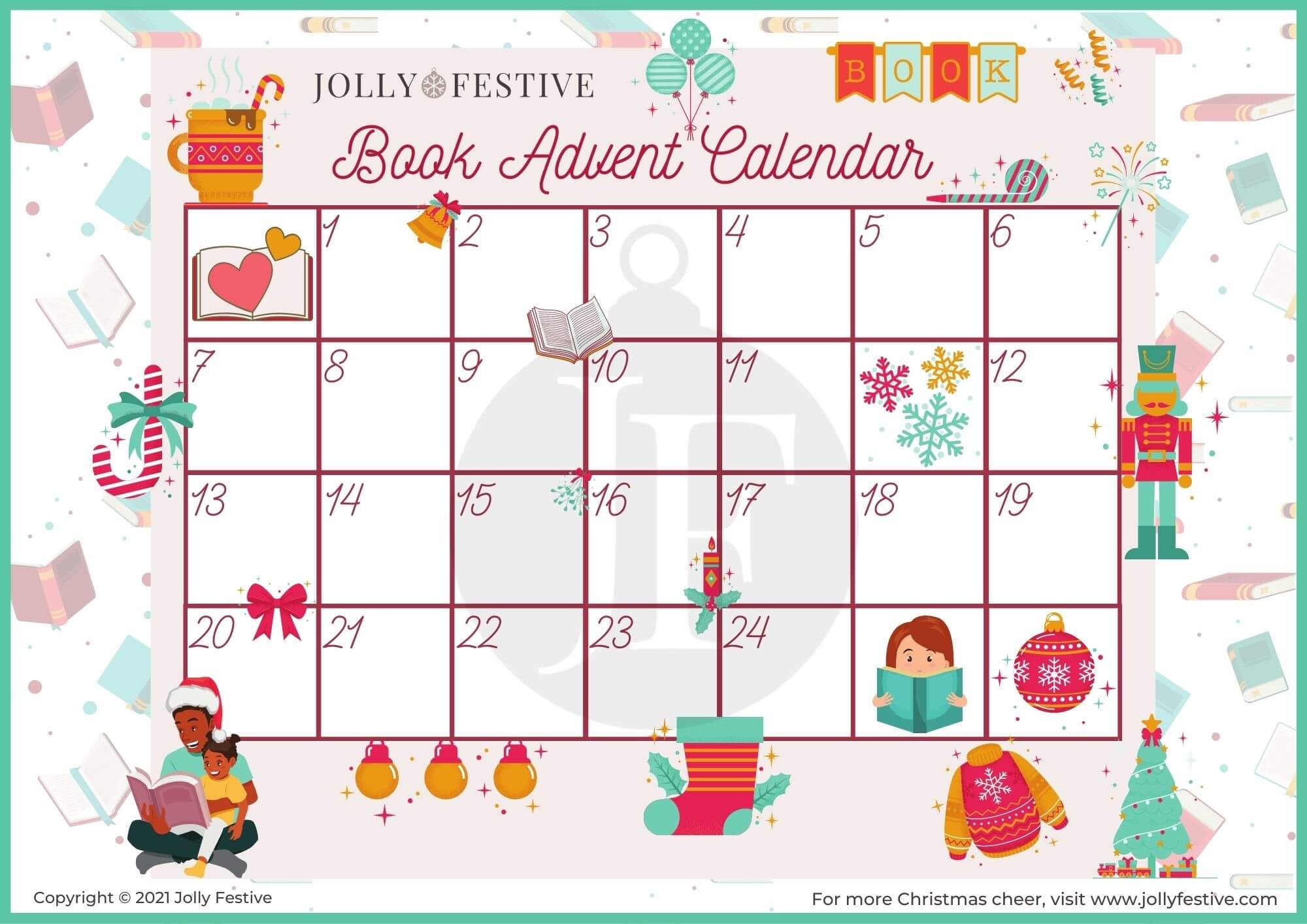 10 Free Printable Christmas Advent Calendar Designs Jolly Festive