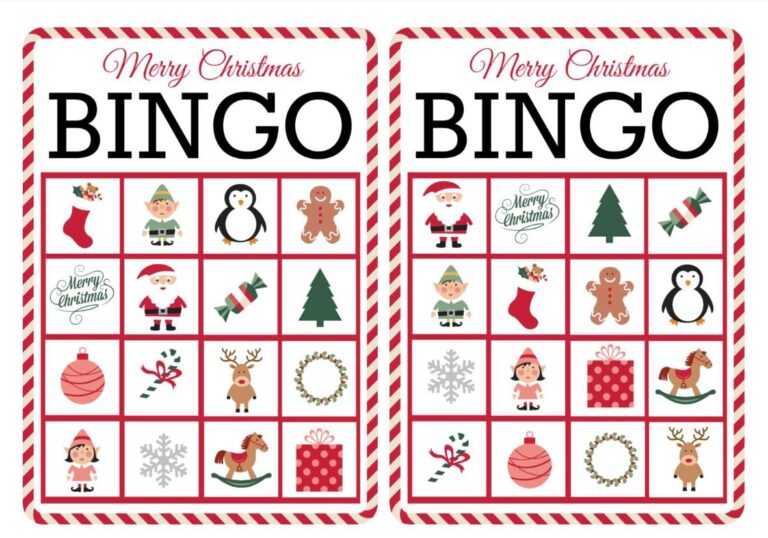 12 Free Printable Christmas Bingo Games For The Family