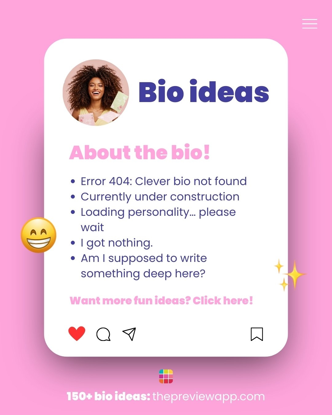 aesthetic instagram bio template