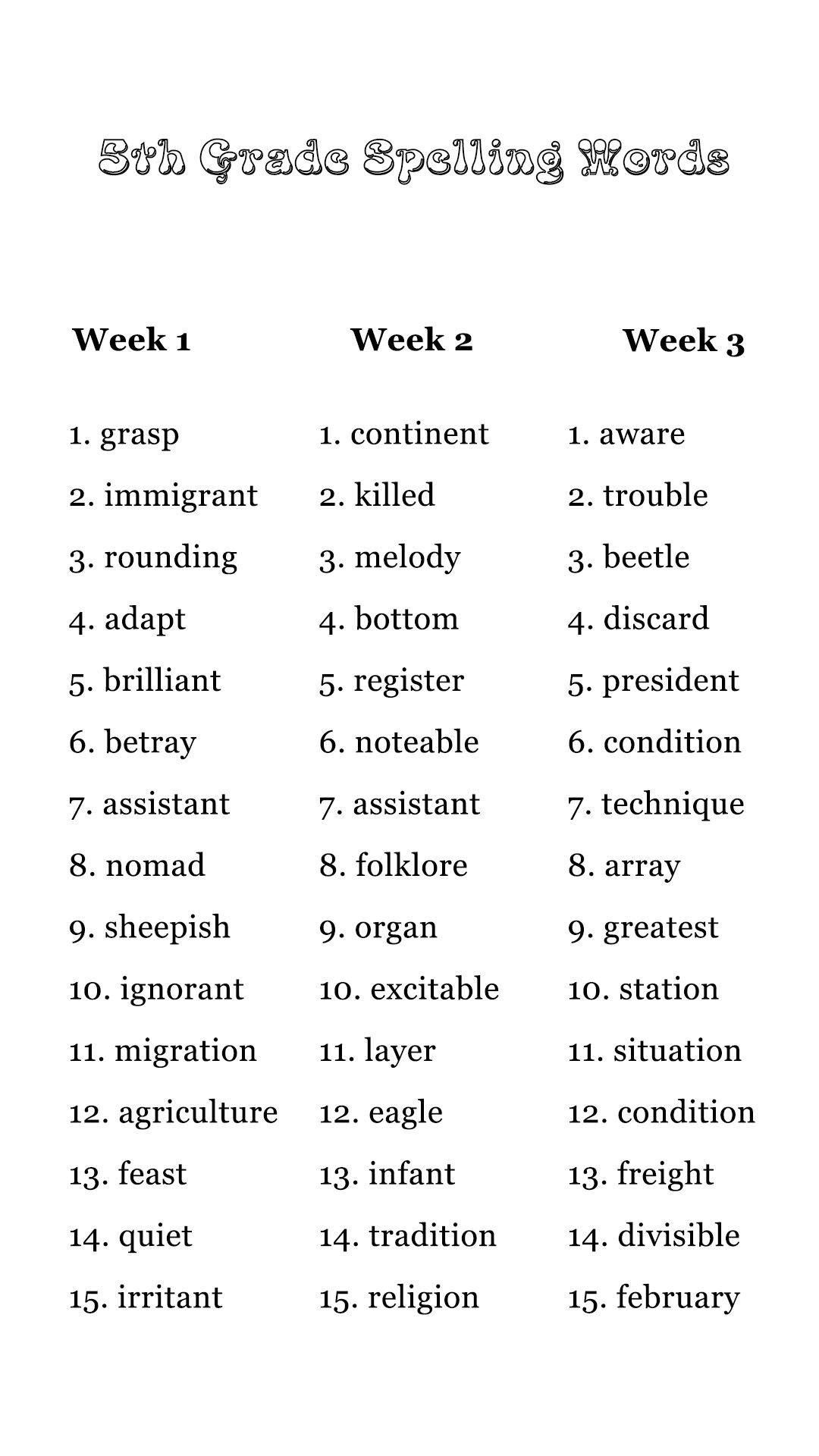 19 Sight Words Worksheets 5th Grade