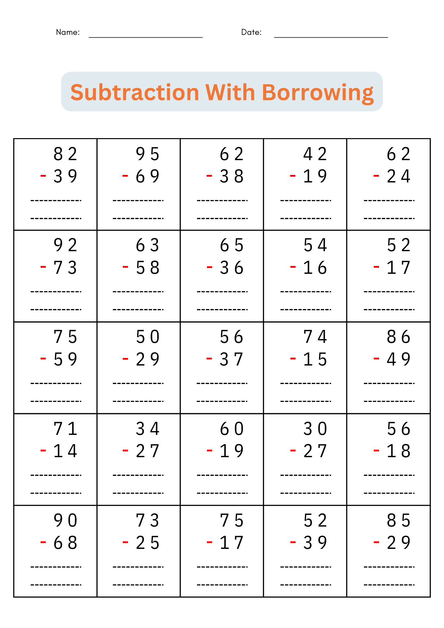 first grade subtraction worksheets first grade subtraction worksheets