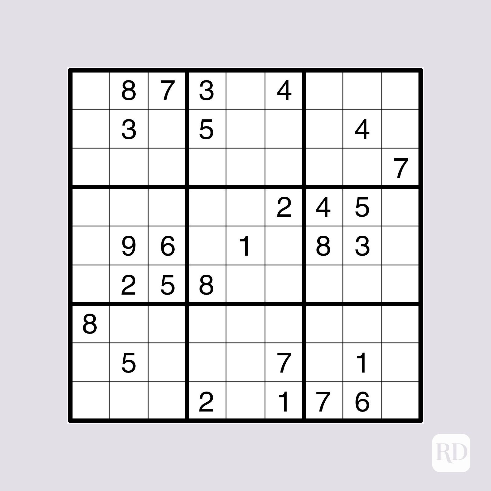 20 Free Printable Sudoku Puzzles For All Levels Reader s Digest