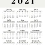 2021 Calendar Printable Cute Free 2021 Yearly Calendar Templates