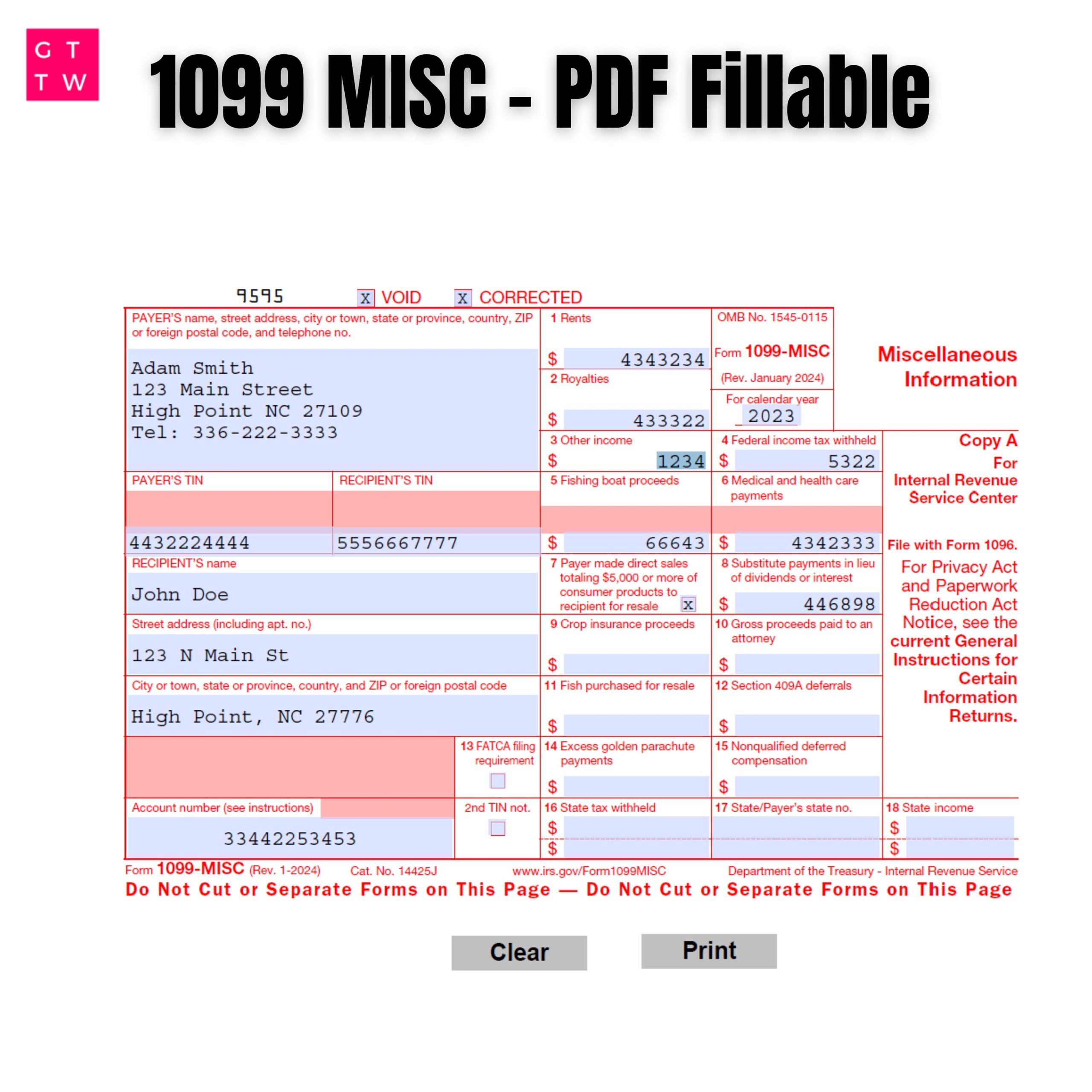 printable irs forms 2024