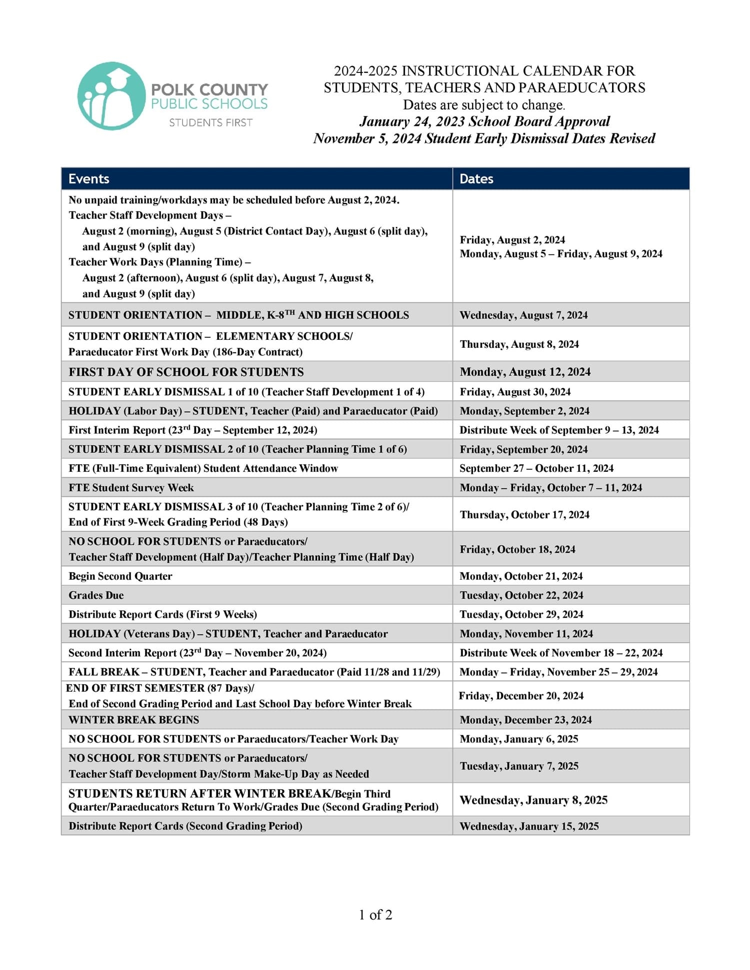 cps academic calendar 2025-2026 printable pdf
