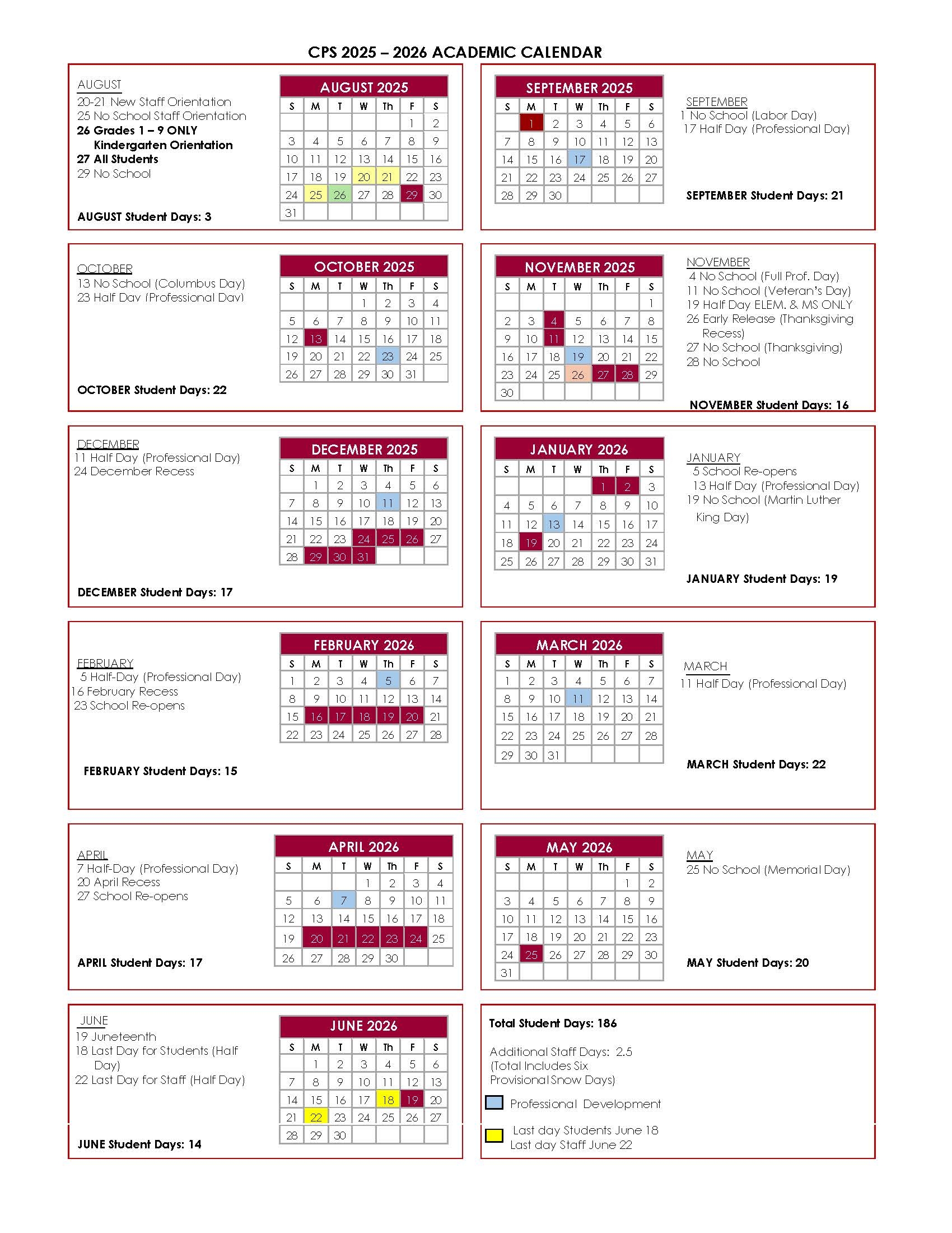 cps spring break 2026 dates