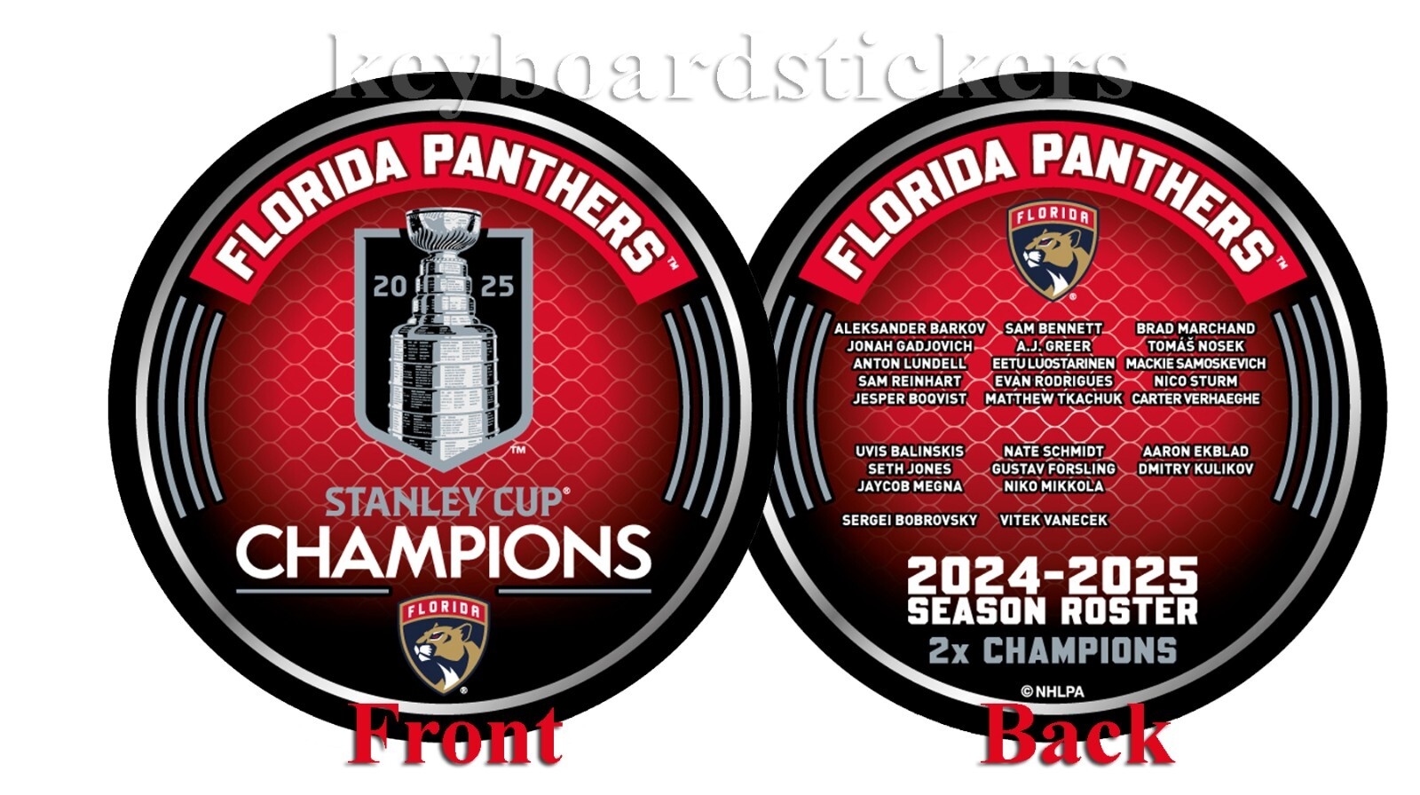 2025 NHL Stanley Cup Champions Florida Panthers Roster Souvenir Hockey Puck EBay