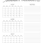 2025 Summer Calendars 27 FREE Printables Printabulls