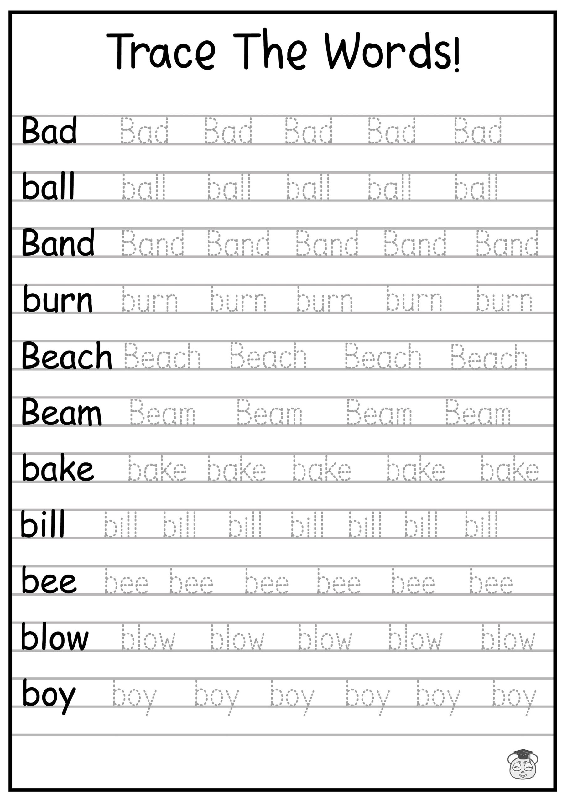 24 Printable Trace The Words Worksheet Alphabetical A Z Capital And Lowercase Words ages 3 7 KG1 To Grade 2 Etsy 24 Printable Trace The Words Worksheet Alphabetical A Z Capital And Lowercase Words ages 3 7 KG1 To Grade 2 Etsy