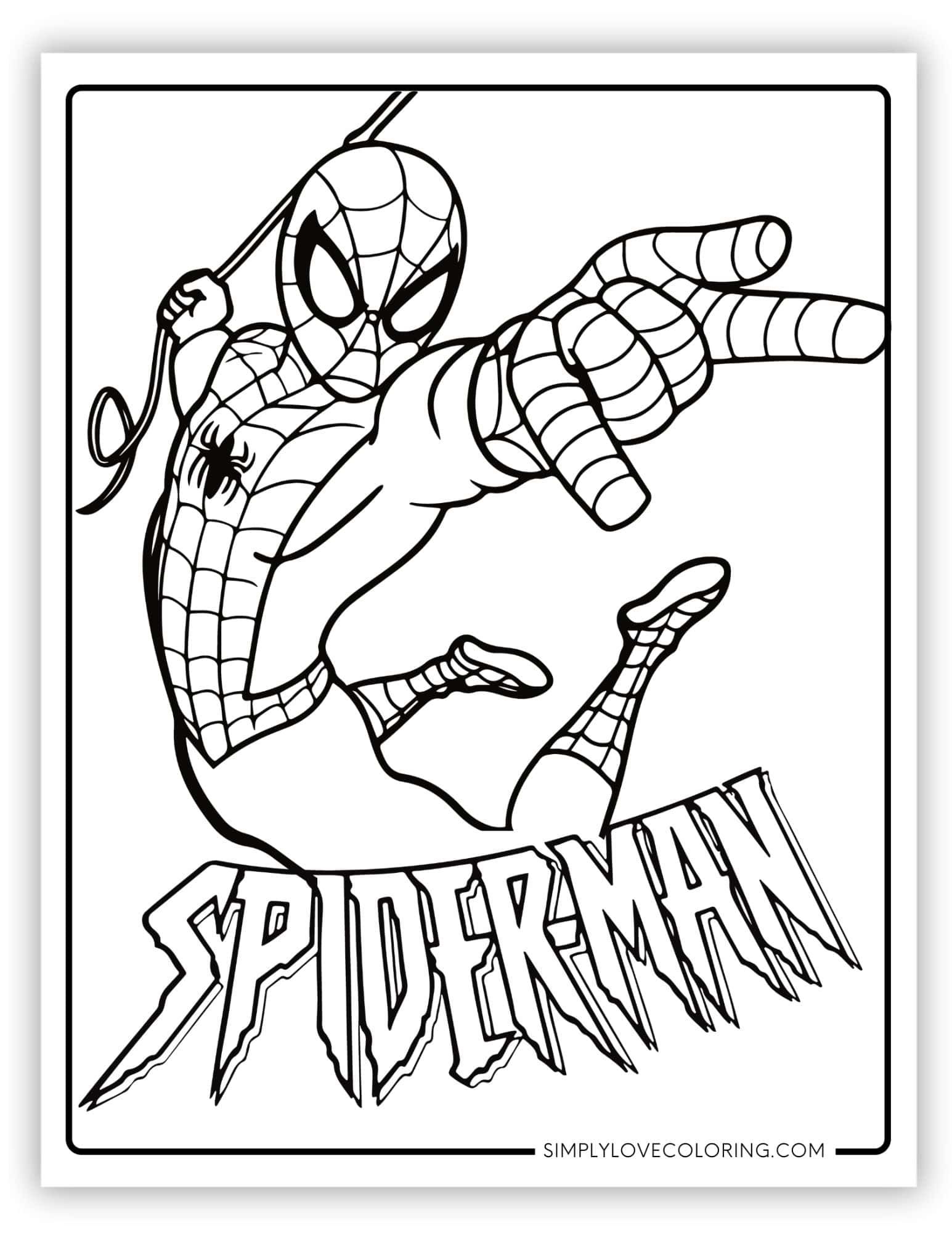 spiderman printable coloring pages free