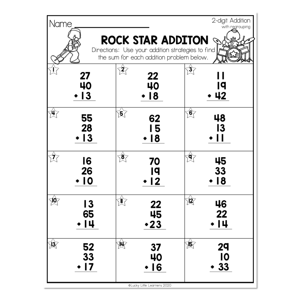 2nd grade addition worksheets