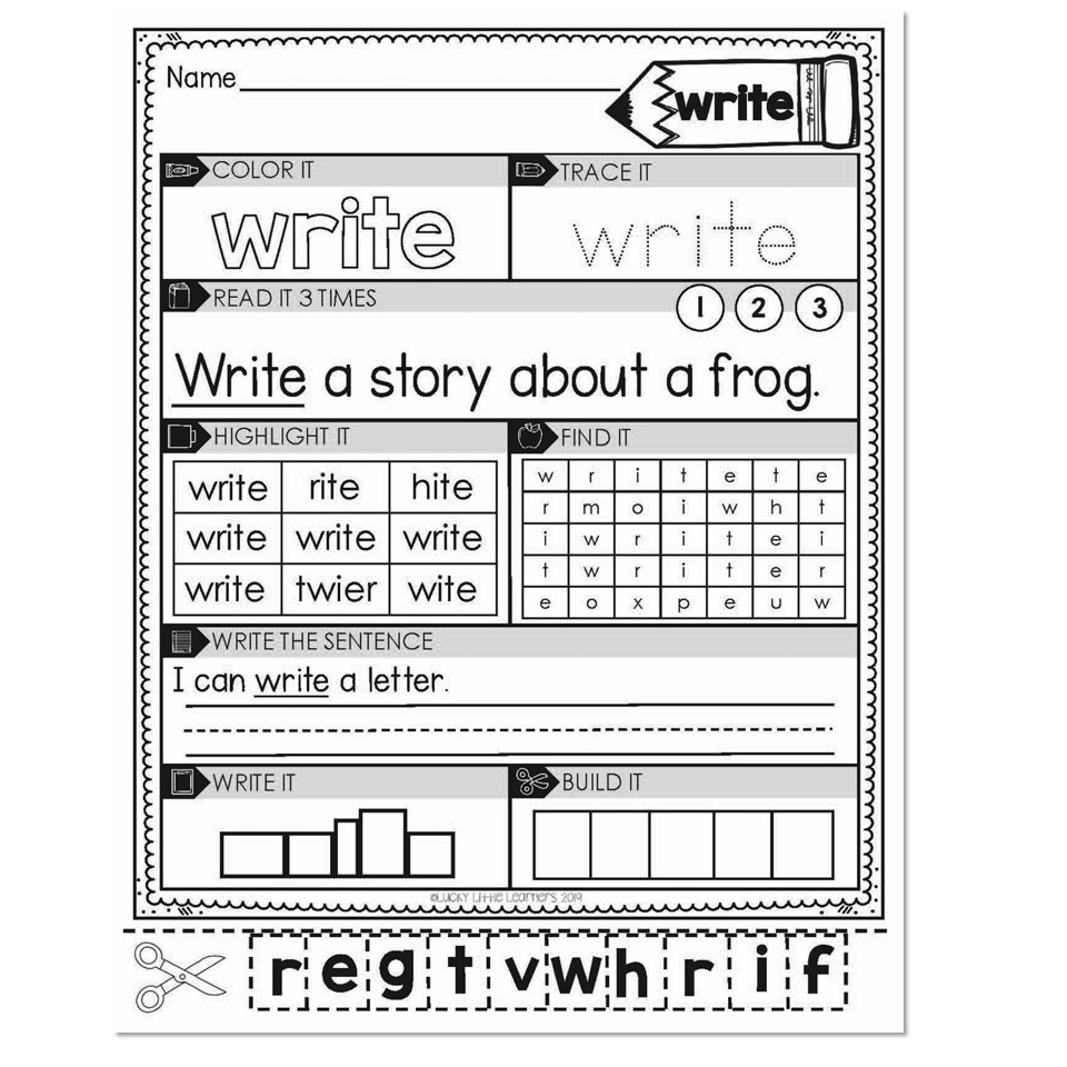 2nd Grade Sight Word Worksheets Write Lucky Little Learners 2nd Grade Sight Word Worksheets Write Lucky Little Learners