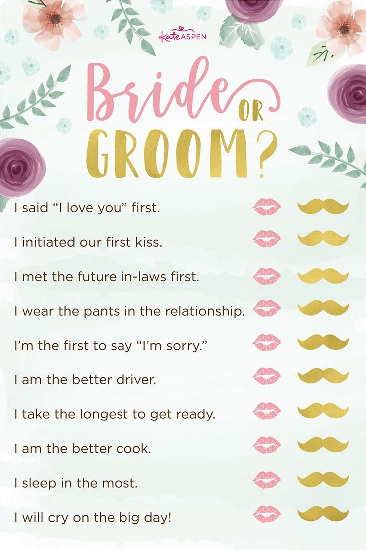 free printable bridal shower games