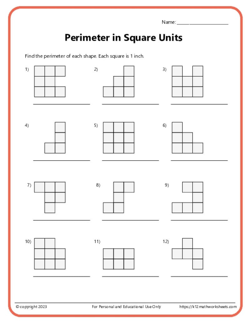 3rd grade area worksheets