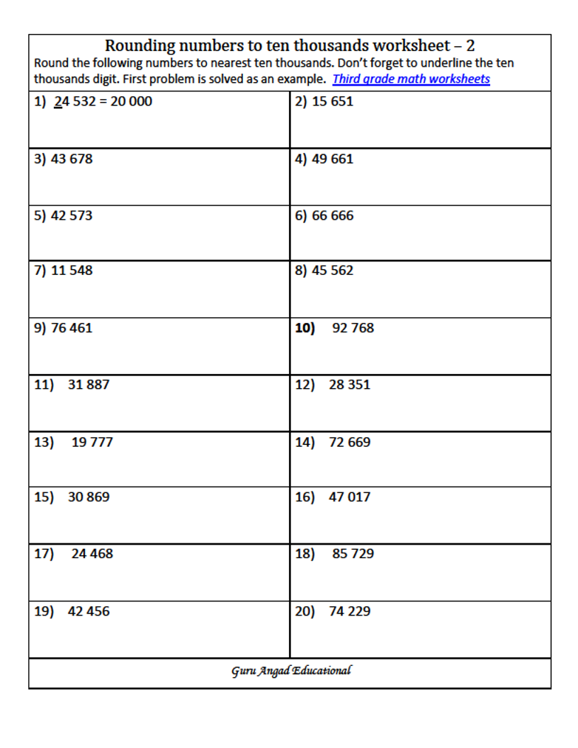 rounding numbers worksheets grade 3 rounding numbers worksheets grade 3