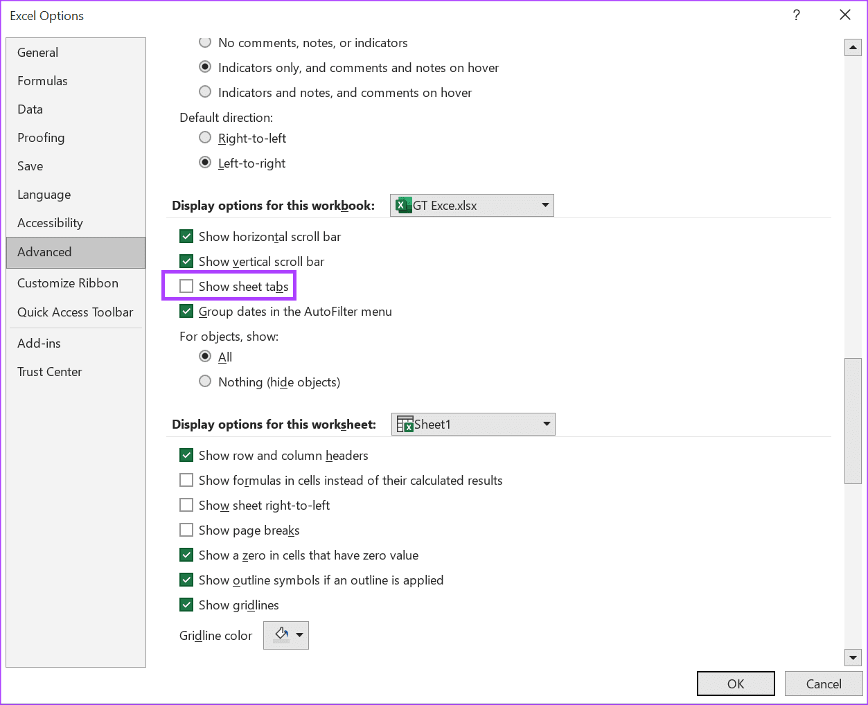 4 Fixes When Excel Worksheet Tabs Are Not Showing Guiding Tech