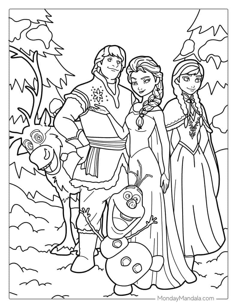elsa free printable coloring pages