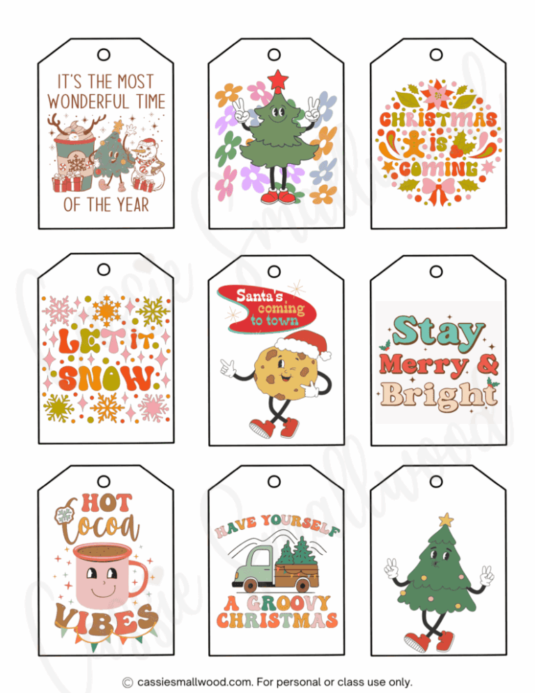 400 CUTEST Printable Christmas Tags Free PDF Cassie Smallwood