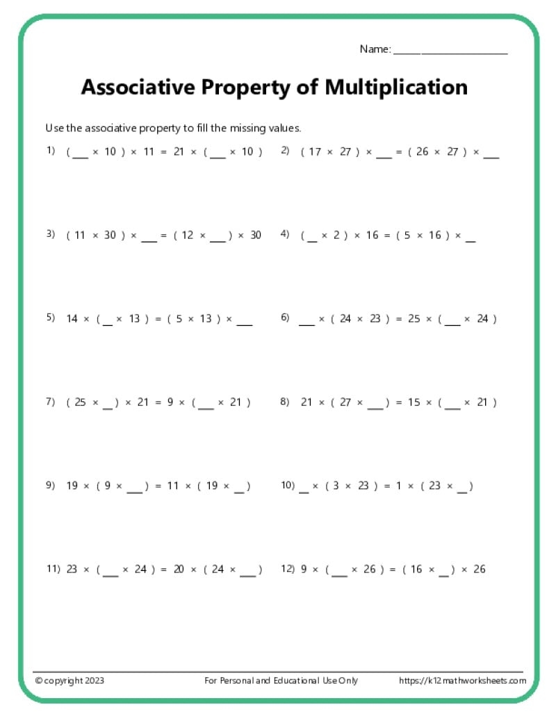 4th Grade Algebra Worksheets K12 Math Worksheets