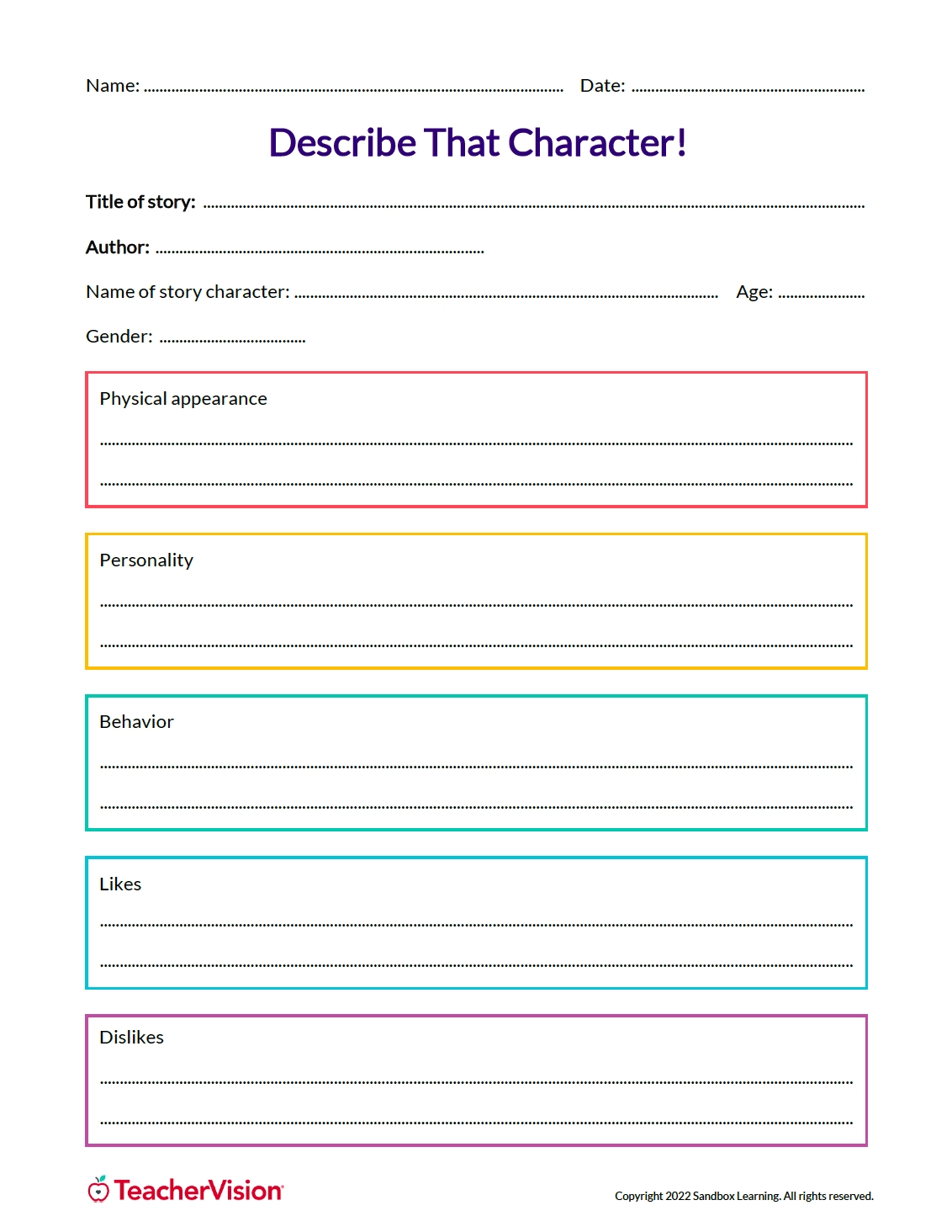4th grade writing worksheets