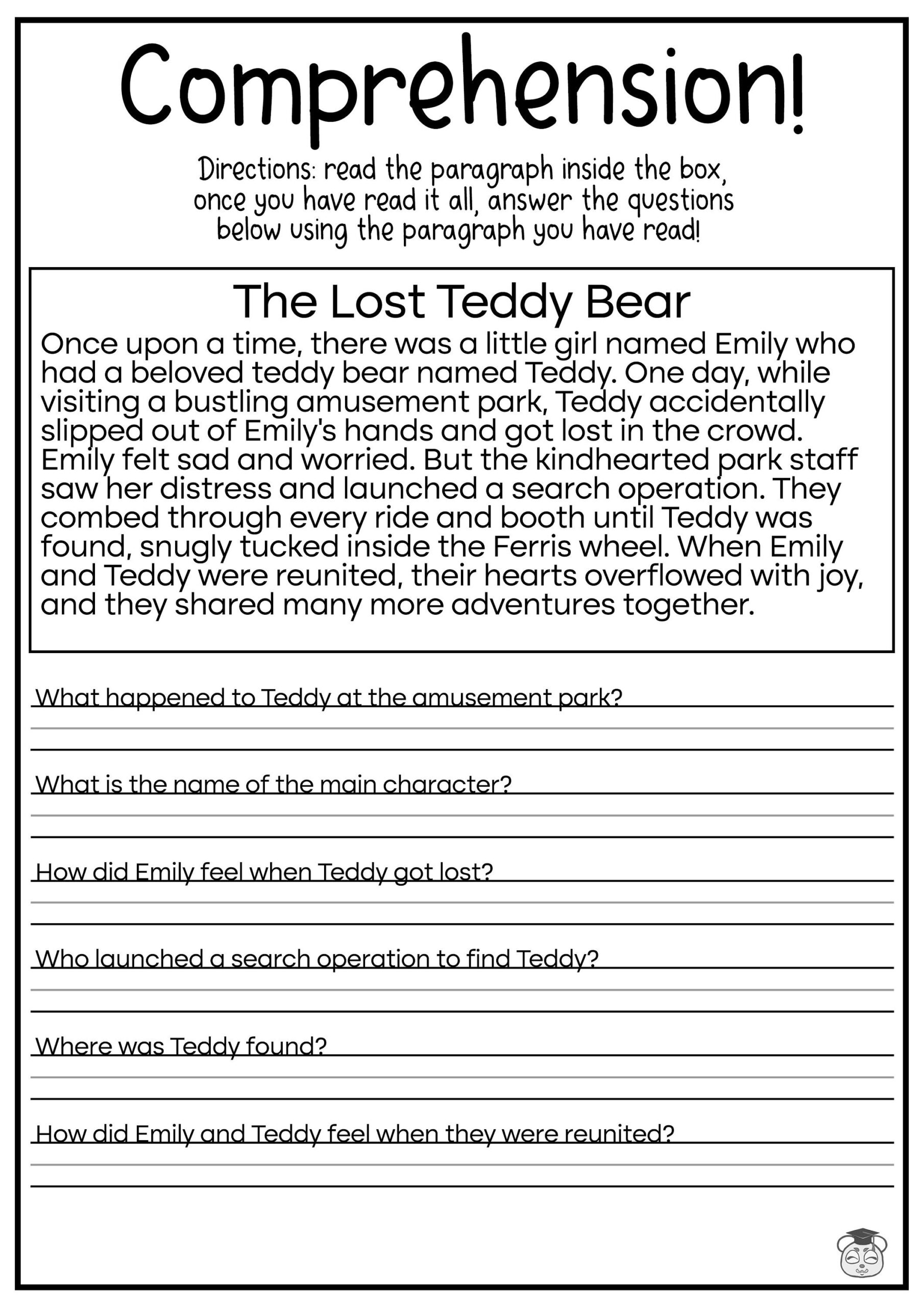 reading worksheets for 4th grade