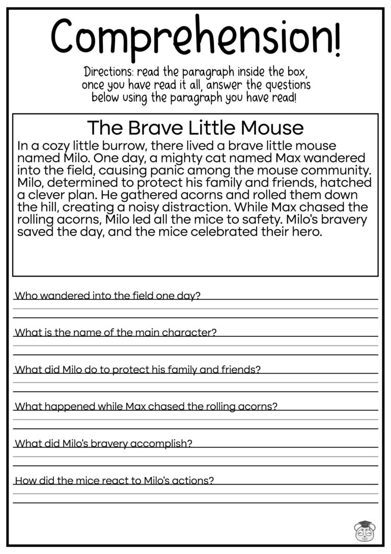 5 Printable Reading Comprehension English Worksheets ages 4 7 KG1 To Grade 2 Etsy Israel