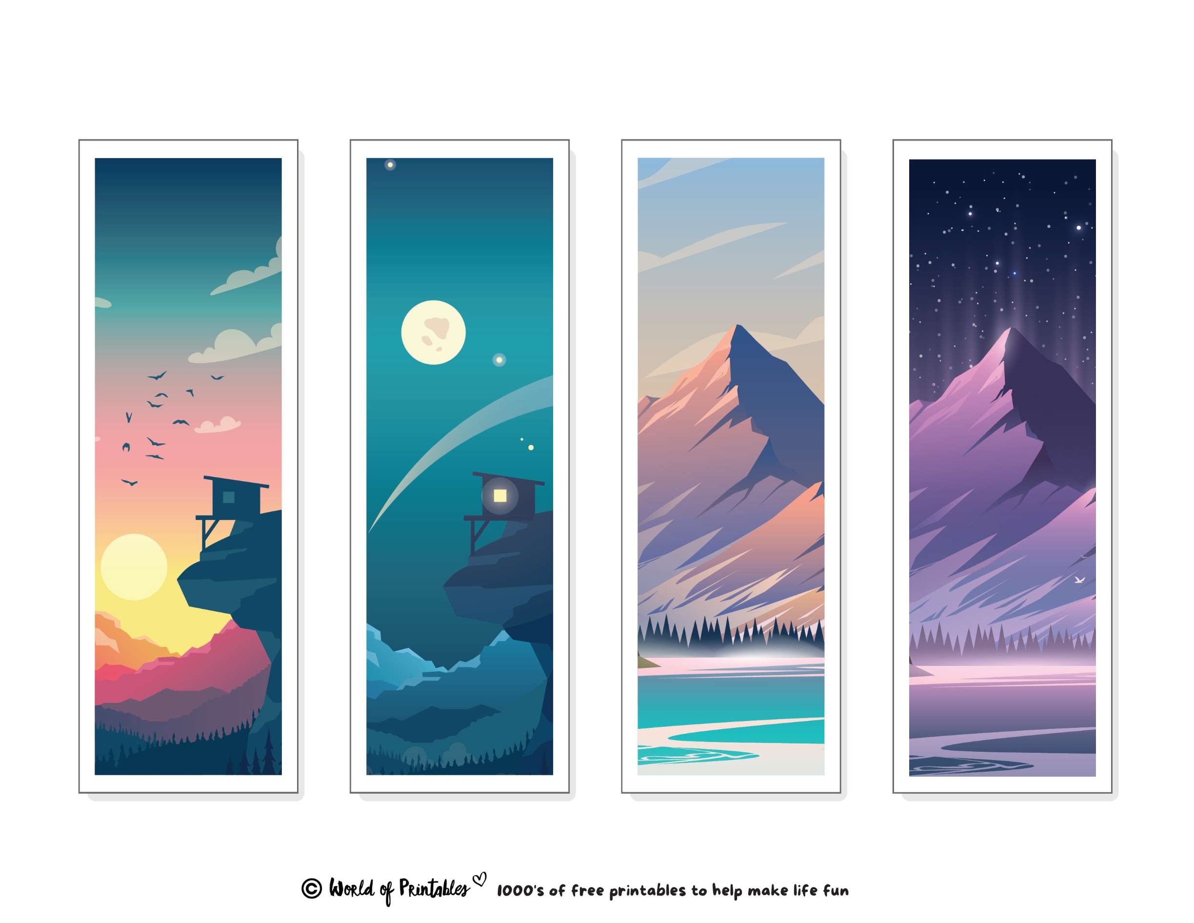 aesthetic bookmarks printable