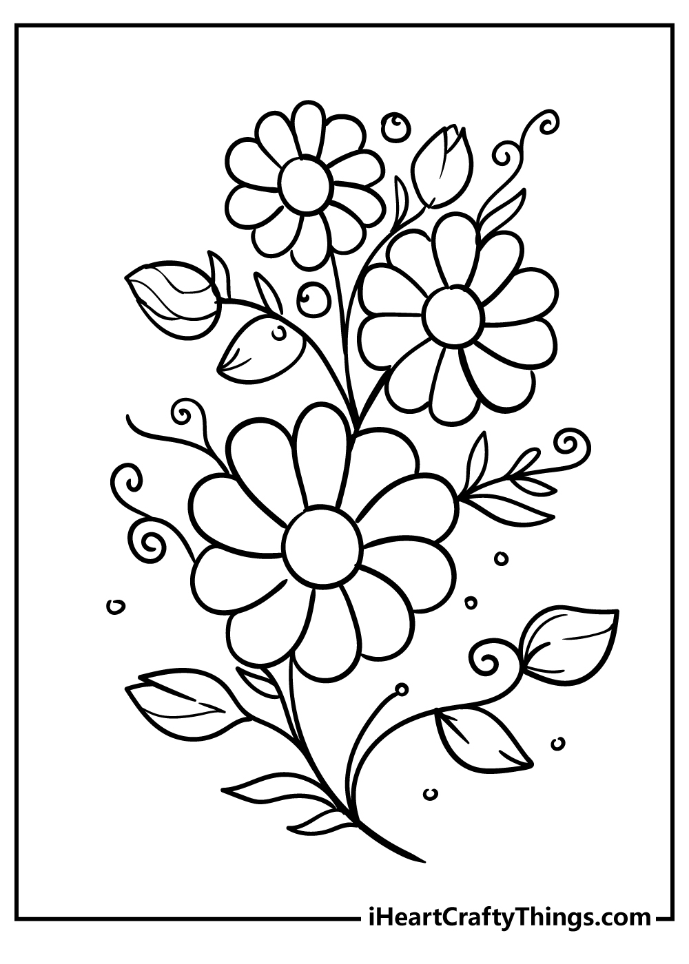 coloring pages free printable flowers