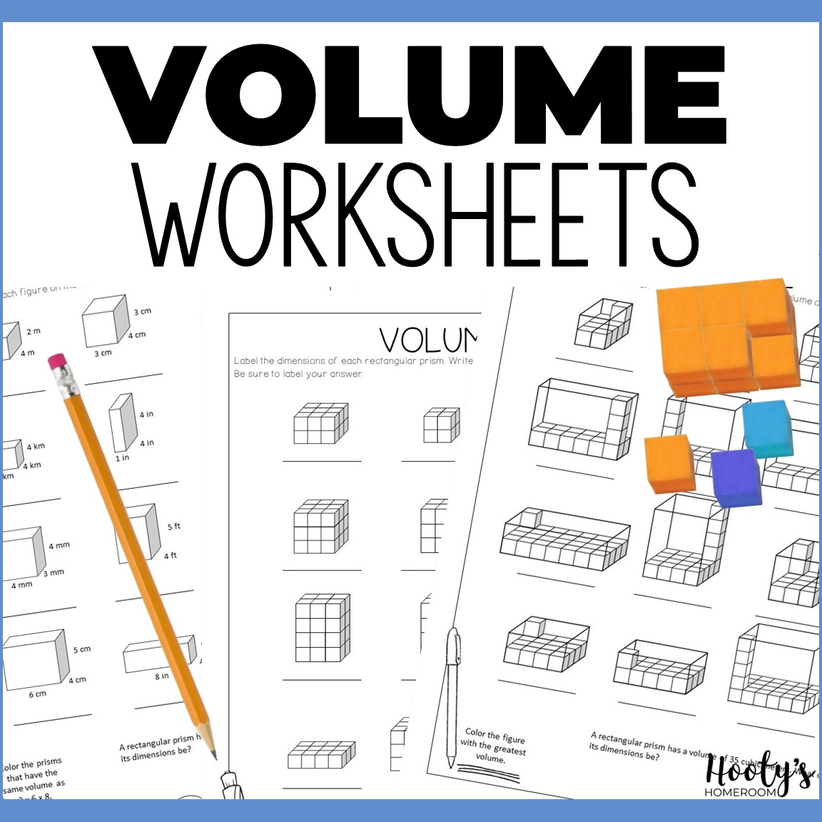 5th Grade Volume Worksheets Hooty s Homeroom