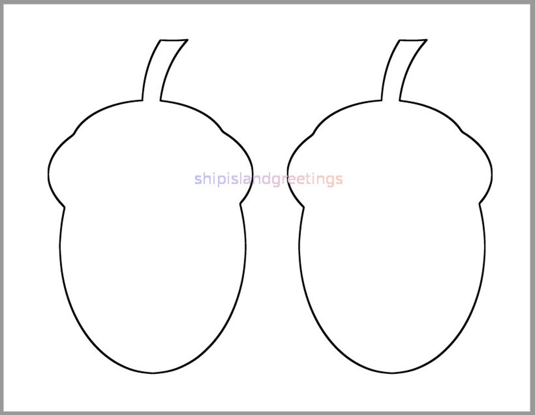 acorn outline printable