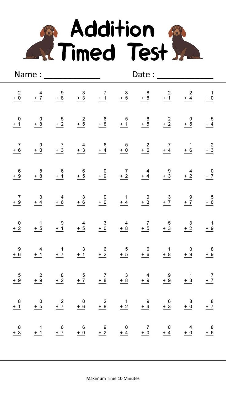 60 Multiplication Timed Tests Printables In PDF 0 12 Grade