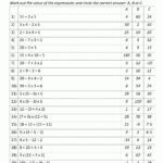6th Grade Order Of Operations Worksheets