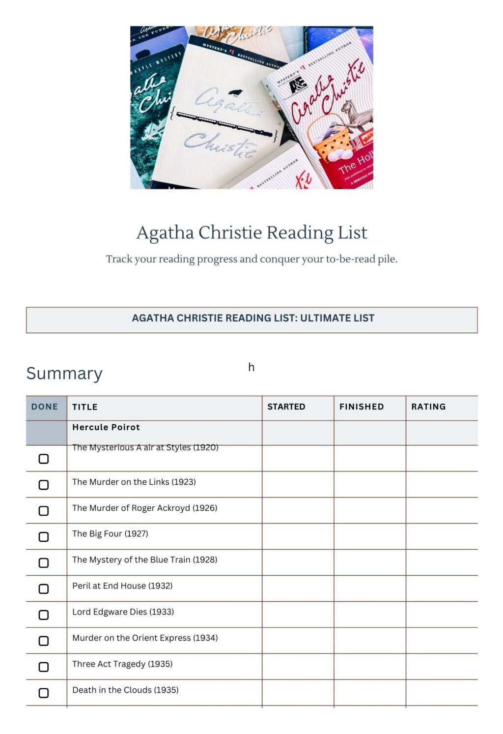 70 Agatha Christie Books In Order PDF 