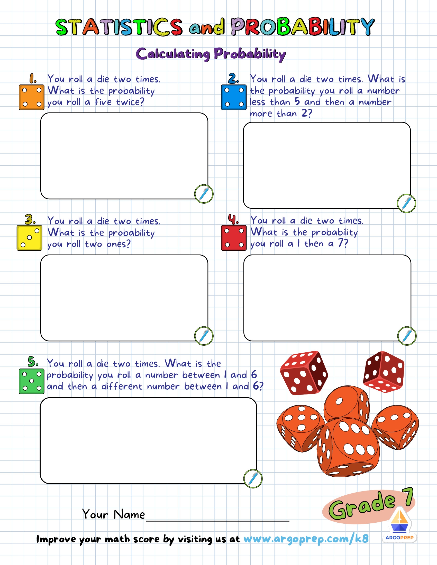 7th Grade Modeling Probability Worksheets For Free ArgoPrep