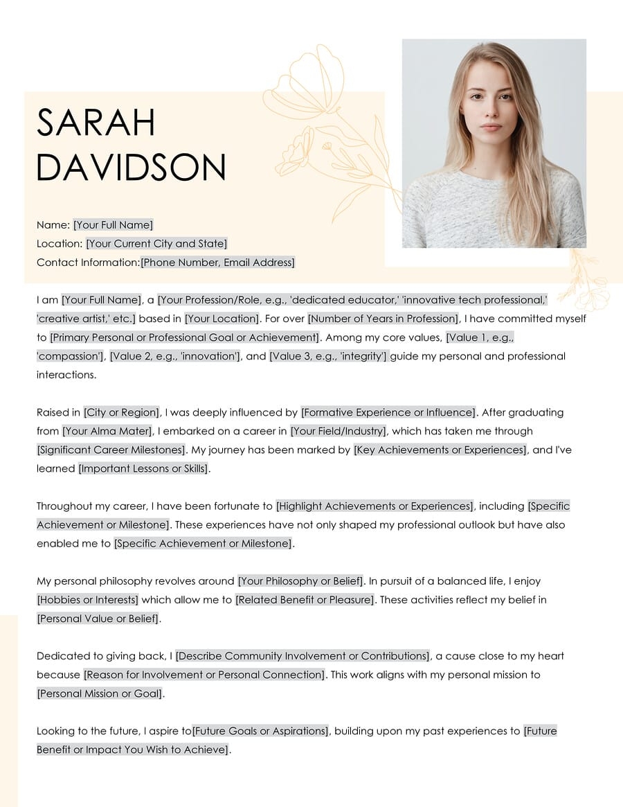 air force biography template air force biography template