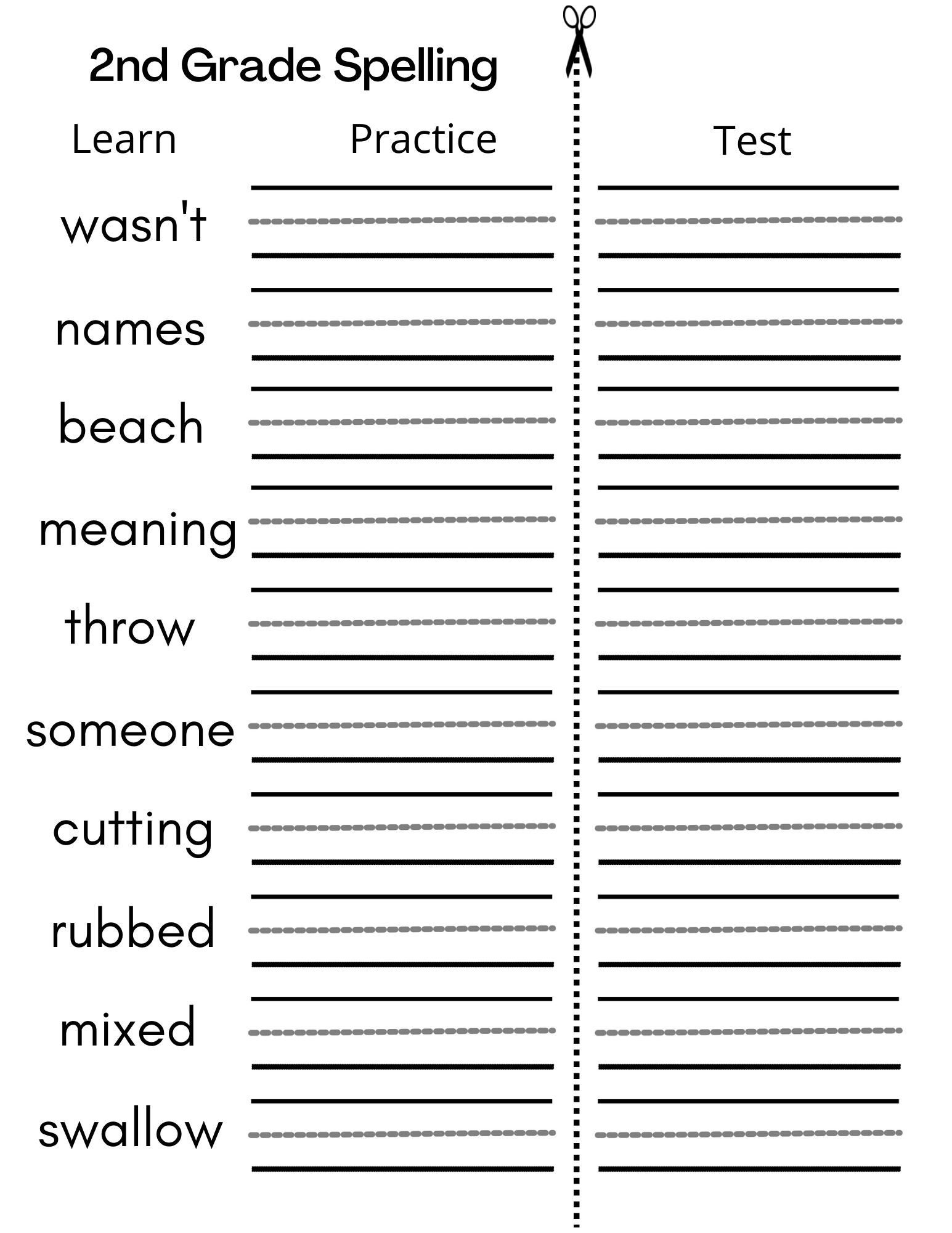 spelling worksheets for grade 3