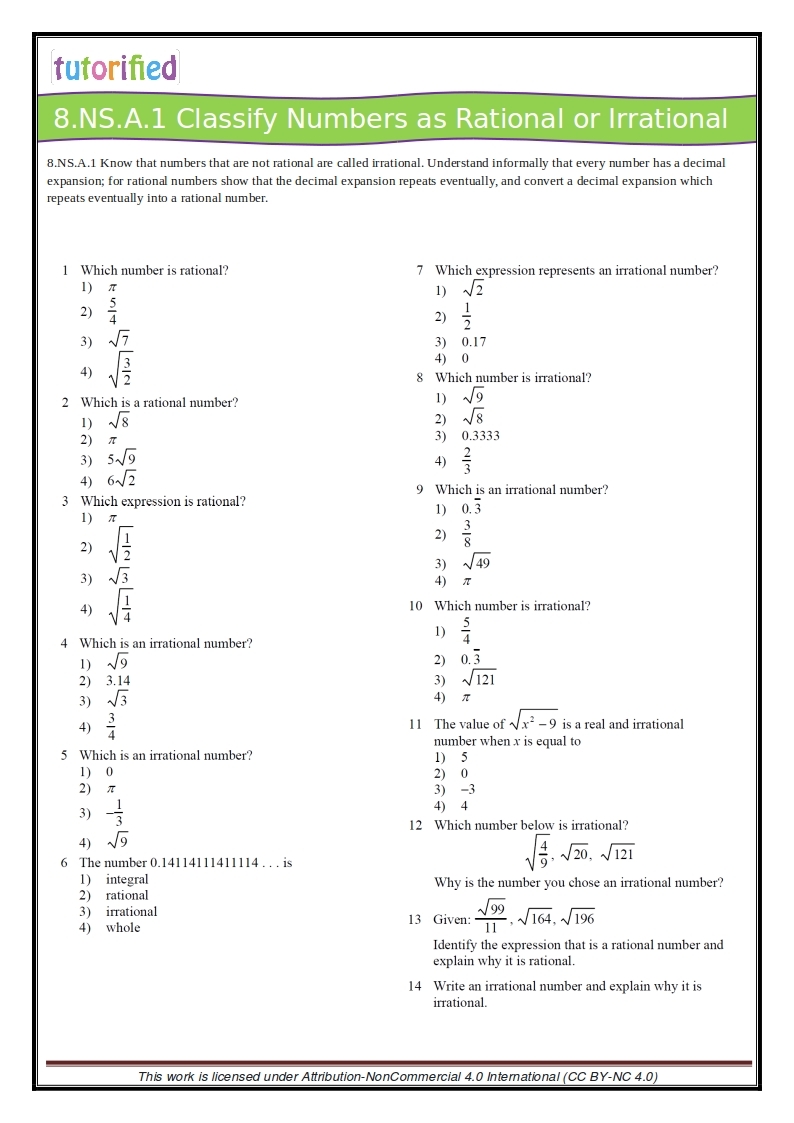 8th Grade Common Core Math Worksheets 8th Grade Common Core Math Worksheets