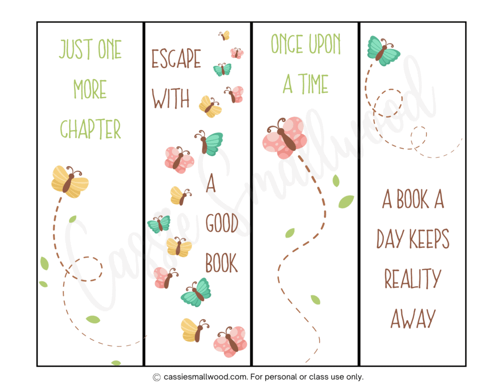 92 CUTE Free Printable Bookmarks Cassie Smallwood