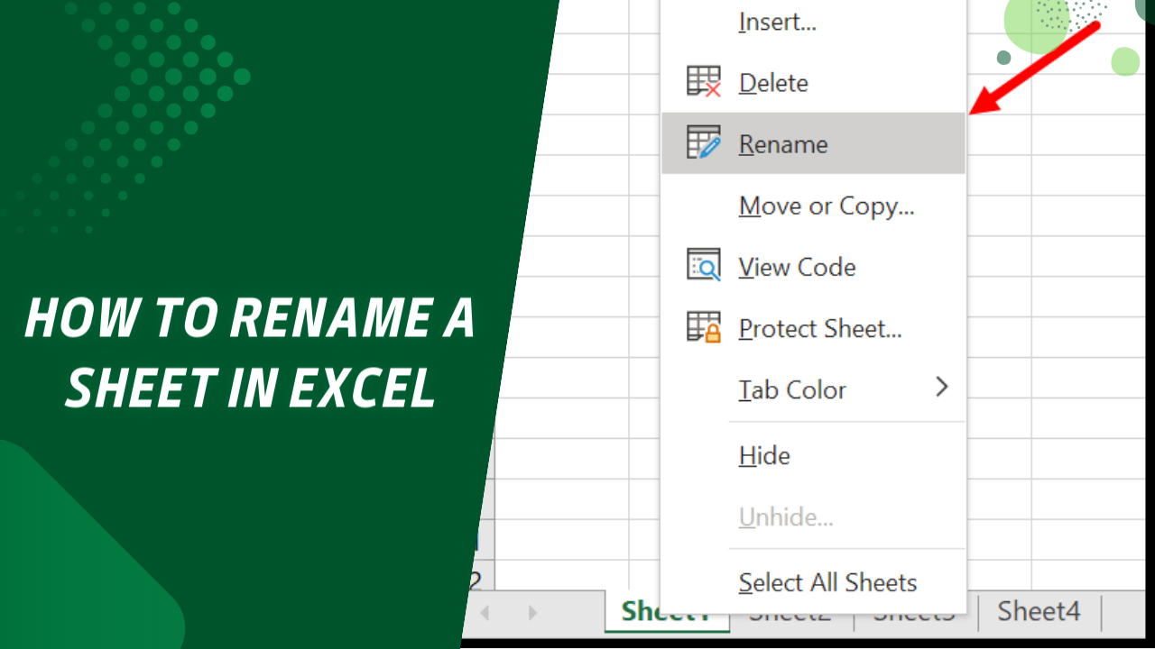 A Comprehensive Guide On How To Rename A Sheet In Excel Earn Excel Worksheets Library