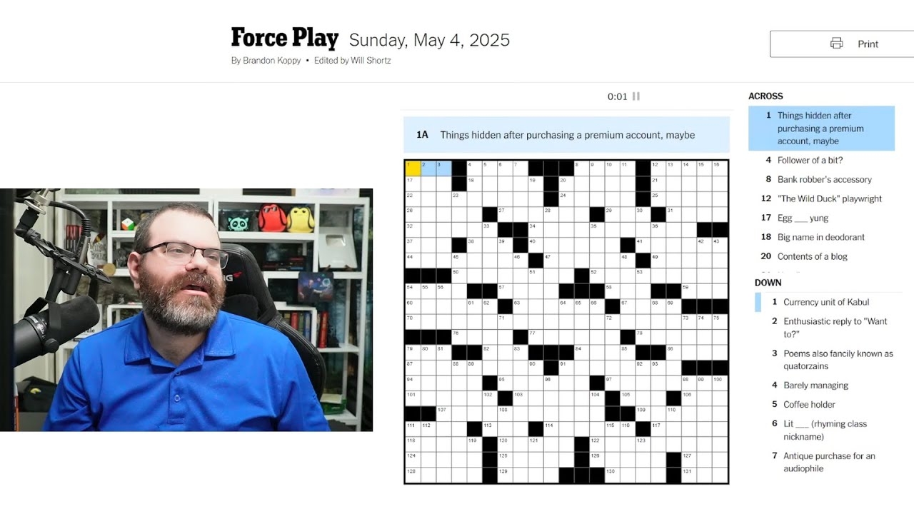nyt mini crossword may 4 2025