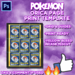 A4 Page Orica Print Template Pokemon Cards PSD By Ver2ion On DeviantArt