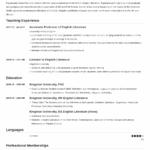 Academic Curriculum Vitae CV Template Guide In 2025
