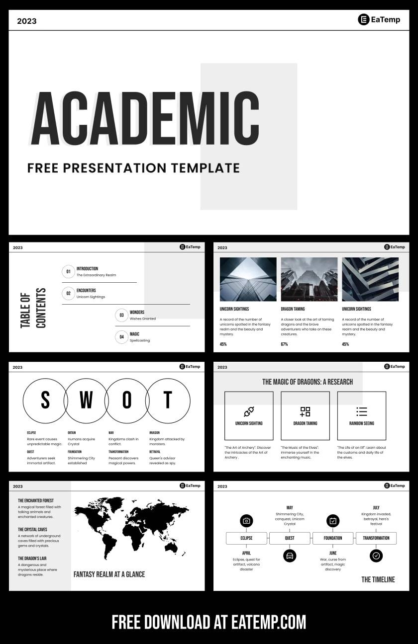Academic PowerPoint Presentation Template EaTemp