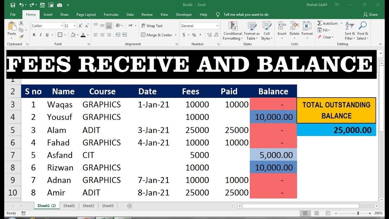 Accounts Receivable Aging Report Excel Template YouTube