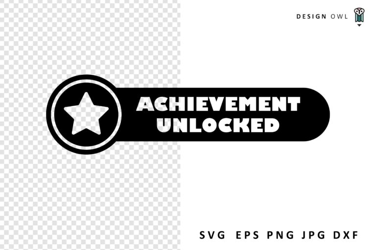 Achievement Unlocked Gaming SVG