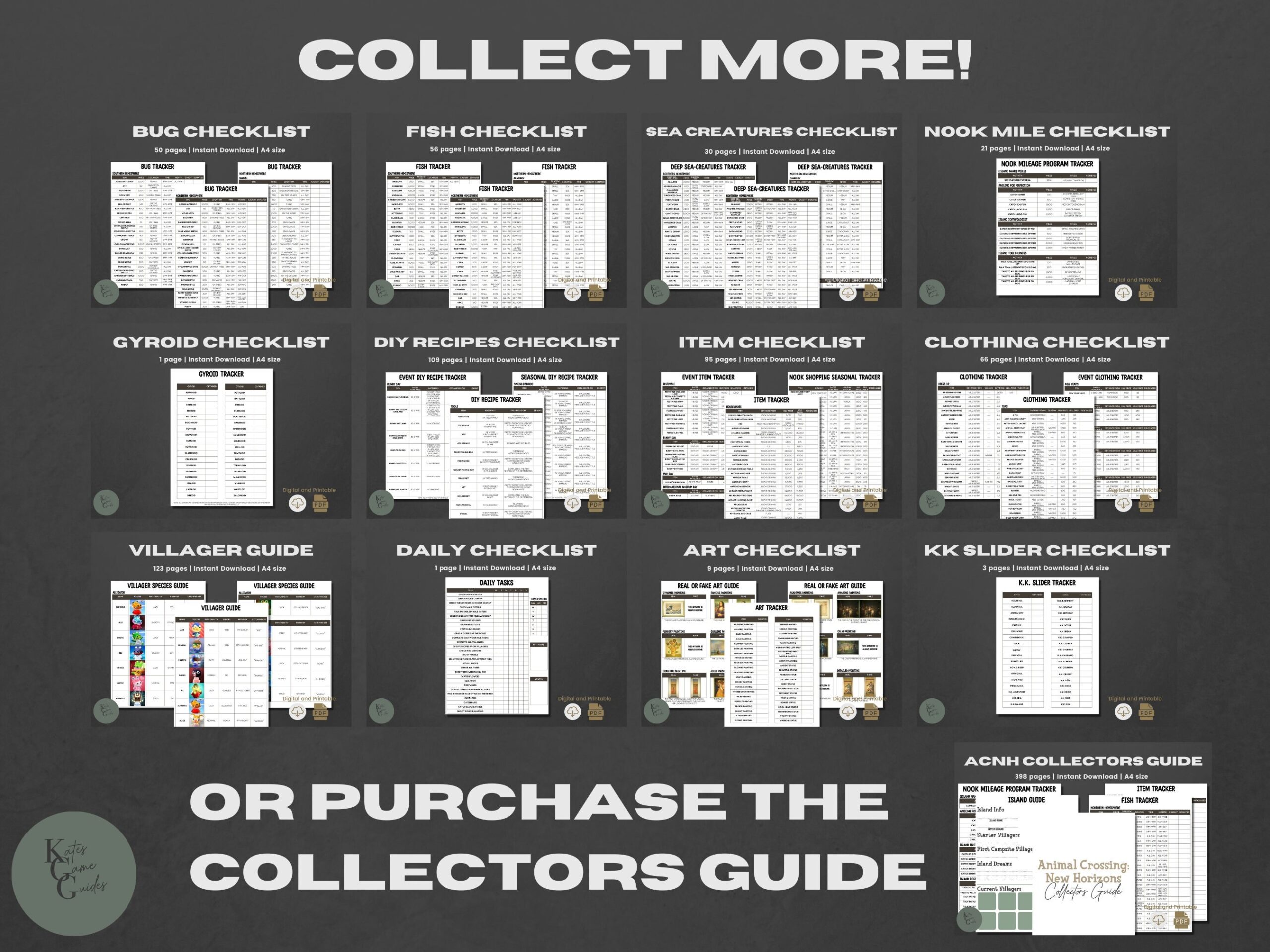 ACNH DIY Recipes Checklist 2 0 Update DIY Recipe List Cooking Diy All Recipes Checklist Diy List Diy Guide Recipe Catalog Etsy