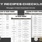ACNH DIY Recipes Checklist 2 0 Update DIY Recipe List Cooking Diy All Recipes Checklist Diy List Diy Guide Recipe Catalog Etsy